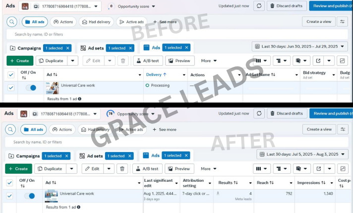 Universal Home Care — Ads Result